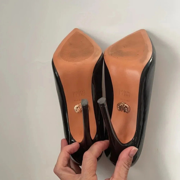 Petite Cadeau Leona black patent leather 5” heel, women’s size 7 - Picture 8 of 16